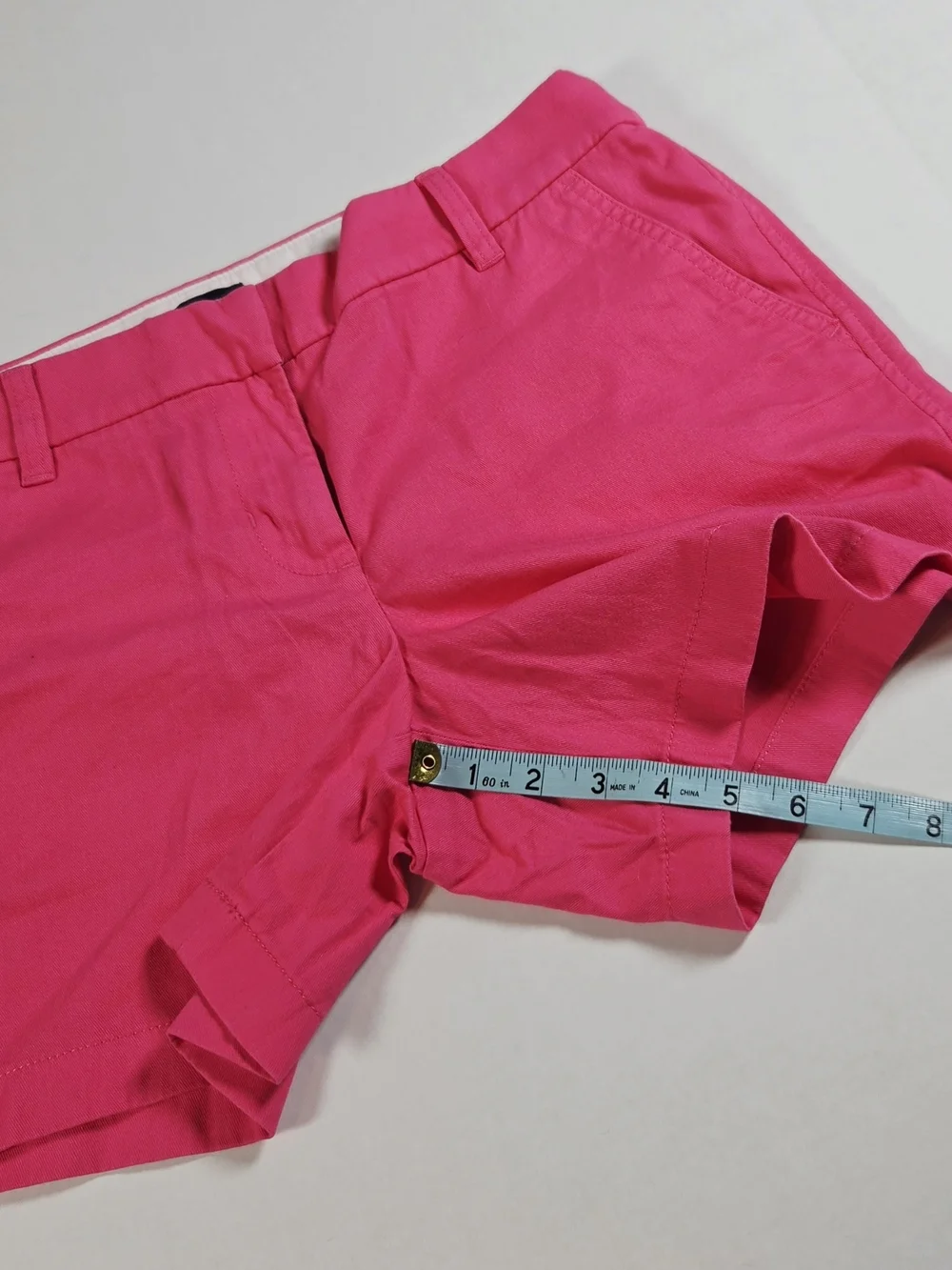 J. Crew Pink Tailored Womens 6 Chino Shorts Slash Pockets Cotton